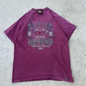 1998 Harley Davidson 95th anniversary maroon t-shirt